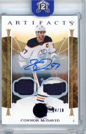 2022-23 Upper Deck Artifacts Connor McDavid Dual Patch Auto /10