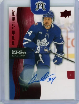 2023-24 Upper Deck Premier Auston Matthews Autograph Maple Leafs Auto