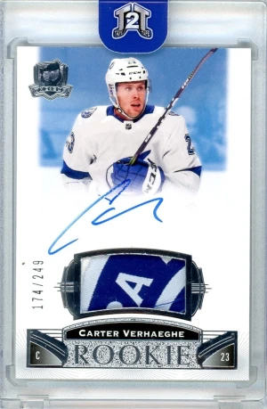 2020-21 Upper Deck The Cup Rookie Auto Patch Carter Verhaeghe /249
