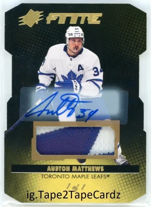 2021-22 Upper Deck SPX Finite Patch Auto 1/1 Auston Matthews
