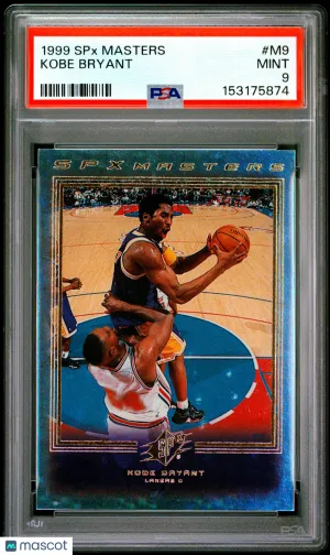 Kobe Bryant 1999 SPX Masters #M9 PSA9 MINT Los Angeles Lakers front