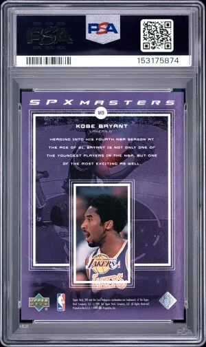 Kobe Bryant 1999 SPX Masters #M9 PSA9 MINT Los Angeles Lakers back