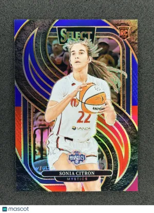 Sonia Citron 2025 Panini Select WNBA 122 Red and Blue Prizm /399 Mystics