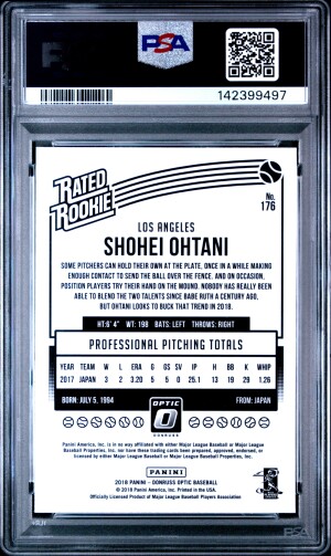 2018 Panini Donruss Optic Shohei Ohtani #176 back