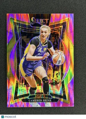 Cameron Brink 2025 Panini Select WNBA 9 Pink Flash Prizms Los Angeles Sparks