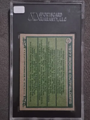 1977 Topps Andre Dawson SGC 6 back