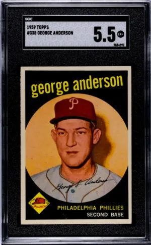 1959 Topps George Anderson SGC 5.5 front