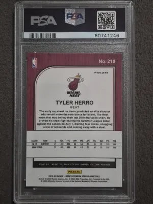 2019 Panini Hoops Premium Stock Tyler Herro Purple Disco back
