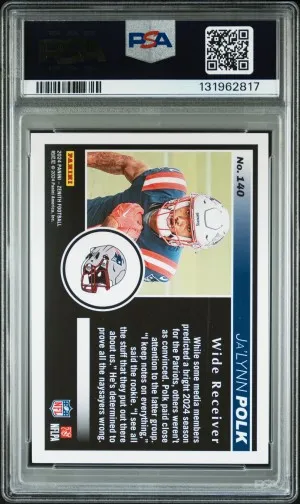 2024 Panini Zenith Ja'lynn Polk Red Zone-Gold 03/10 back
