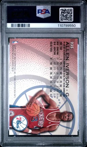 1996 Fleer Allen Iverson back