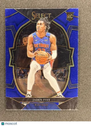 Jaden Ivey Rookie 2022-23 Panini Select 87 Blue (Retail Base) Detroit Pistons