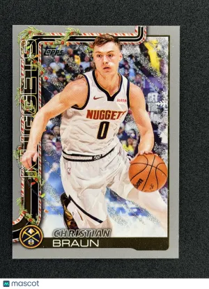 Christian Braun 2025-26 Topps Holiday H79 Glitter Holiday Denver Nuggets