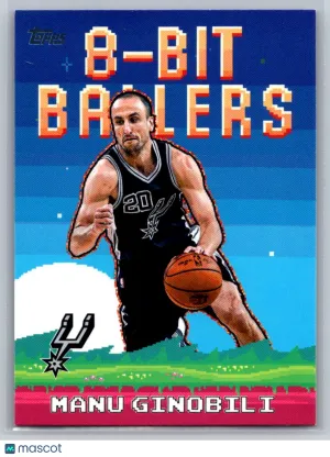 Manu Ginobili 2025-26 Topps 8B-29 8-Bit Ballers San Antonio Spurs