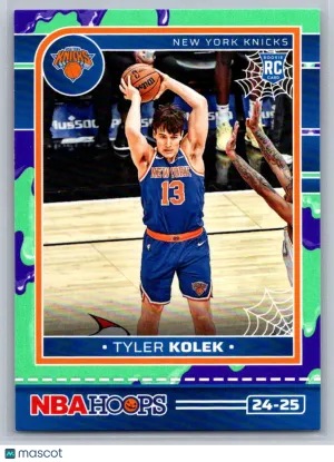 Tyler Kolek Rookie 2024-25 Hoops Haunted Hoops 240 Slime New York Knicks
