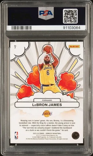 2023 Panini Donruss Bomb Squad LeBron James #7 PSA 10 back