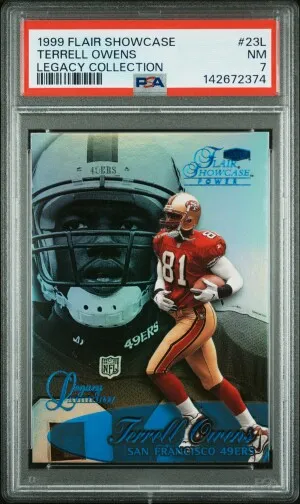 1999 Flair Showcase Legacy Collection Terrell Owens Legacy Collection front