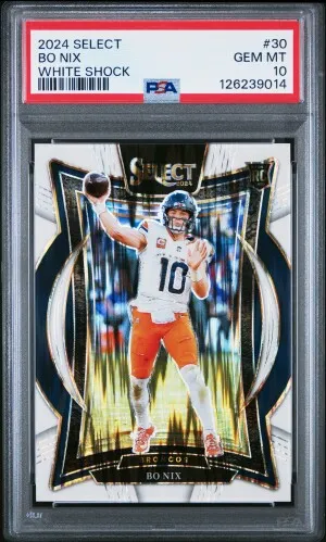 2024 Panini Select Bo Nix White Shock front