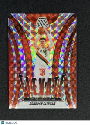 Donovan Clingan 2024-25 Panini Mosaic 6 Elevate Mosaic Portland Trail Blazers