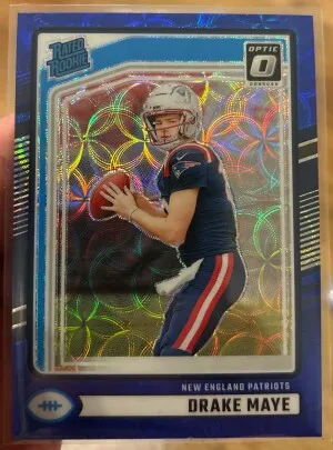 Drake Maye Blue Scope Rated Rookie front