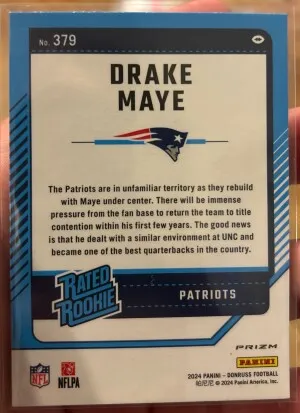 Drake Maye Blue Scope Rated Rookie back