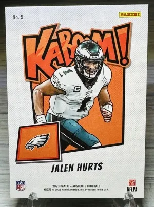 2023 Panini Absolute - Kaboom! Horizontal Jalen Hurts #9 back