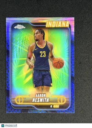 Aaron Nesmith 2024-25 Topps Chrome 21 Blue Basketball Refractor Indiana Pacers