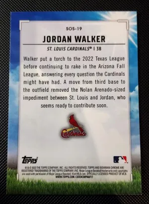 2023 Bowman - Sights On September Jordan Walker #SOS-19 (RC) back