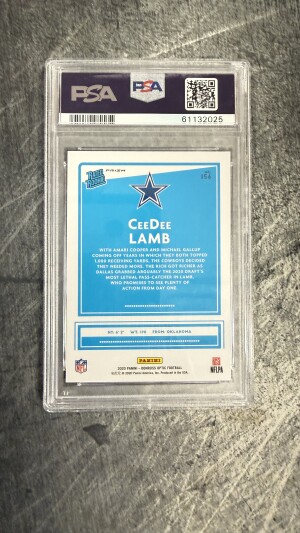 2020 Panini Donruss Optic Ceedee Lamb #156 Purple Shock back