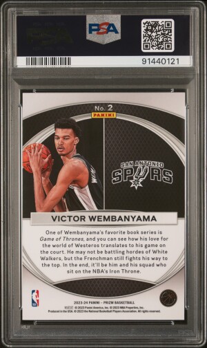 2023 Panini Prizm Global Reach Victor Wembanyama #2 back