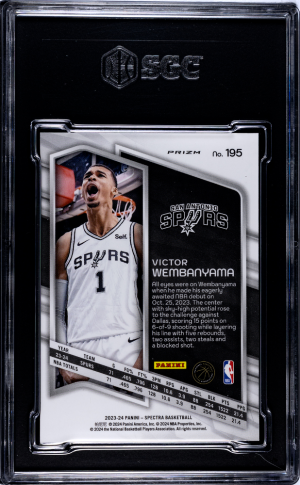 2023 Panini Spectra Victor Wembanyama #195 International Prizm Rookie back