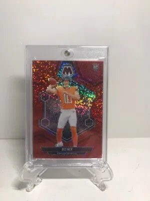 2024 Mosaic Bo Nix Red Sparkle front