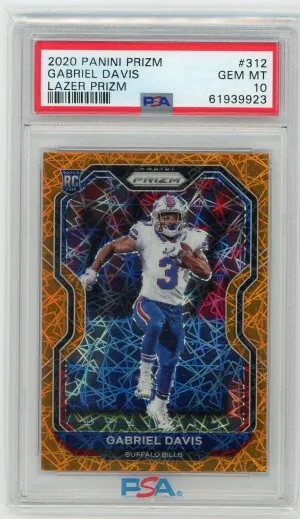 2020 Panini Prizm Gabriel Davis Lazer Prizm PSA 10 Gem Mint front