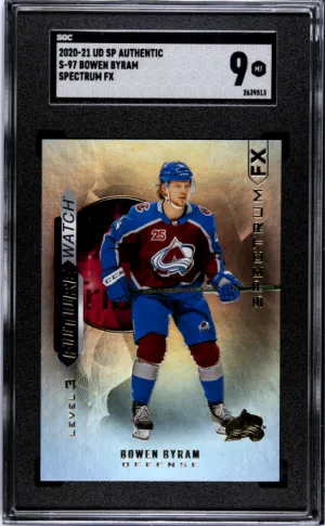 2020-21 Upper Deck SP Authentic Bowen Byram SGC 9 front