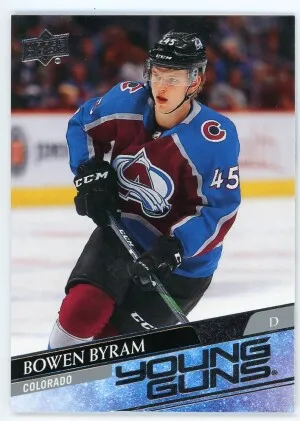 2020-21 Upper Deck #205 Bowen Byram Young Guns Rookie Card front