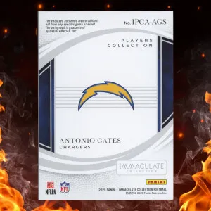 2025 Panini Immaculate Antonio Gates Players Collection Auto Patch /99 back