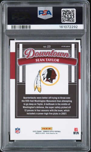 2025 Panini Donruss Optic Downtown Sean Taylor back