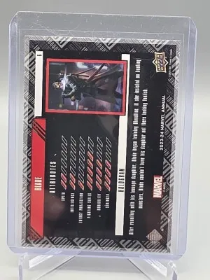 2023-24 Upper Deck Marvel Annual Blade Hologram /23 back
