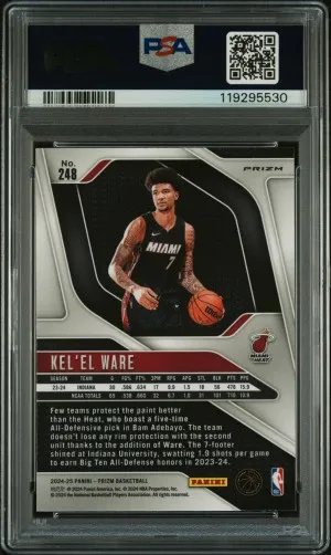 2024 Panini Prizm Kel'el Ware Silver Prizm back