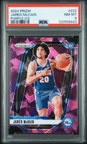 2024 Panini Prizm Jared Mccain Purple Ice front