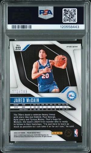 2024 Panini Prizm Jared Mccain Purple Ice back