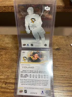 2025 Ben Kindel Clear Cut Young Guns & Regular Young Guns back