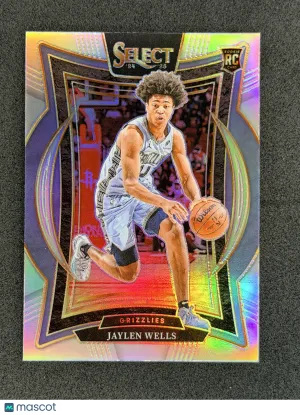 Jaylen Wells Rookie 2024-25 Panini Select 79 Silver Prizm Memphis Grizzlies