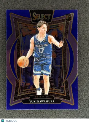 Yuki Kawamura Rookie 2024-25 Panini Select 76 Blue (Retail) Memphis Grizzlies