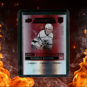 2021-22 Upper Deck Credentials Rasmus Kupari Debut Ticket Access Red Rookie