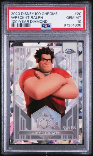 2023 Topps Chrome Disney100 Wreck-It Ralph 100-Year Diamond Refractor front