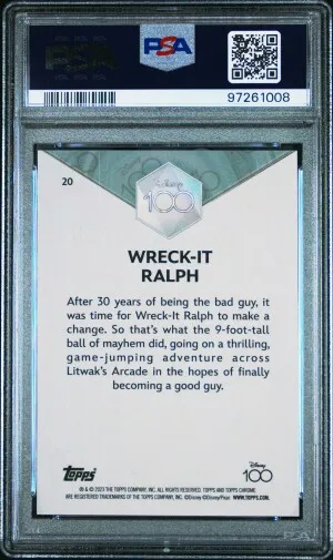2023 Topps Chrome Disney100 Wreck-It Ralph 100-Year Diamond Refractor back
