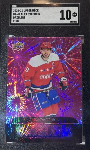 2020 Upper Deck Alex Ovechkin Pink Dazzlers SGC 10 front