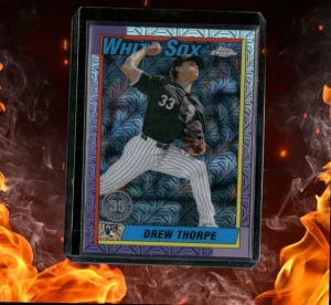 2025 Topps Drew Thorpe Retro 1990 Anniversary Mojo Chrome Rookie #T90C-20