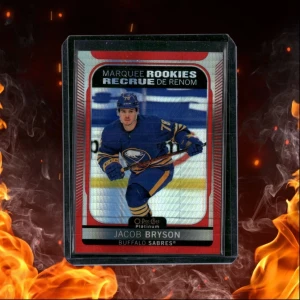 2021-22 O-Pee-Chee Platinum Jacob Bryson Marquee Red Prism Rookie 086/199 #221