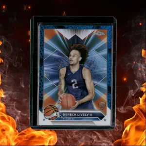 2023-24 Topps Chrome Dereck Lively Blue Basketball Refractor #92